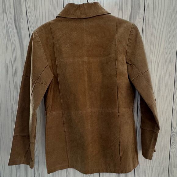 Vintage Genuine Suede Jacket Rag Women’s Med Boho Western Retro Y2K - Picture 4 of 9